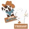Big Dot of Happiness My First Rodeo - Shaped Fill-In Invitations - Little Cowboy 1st Birthday Party Invitation Cards with Envelopes - Set of 12
